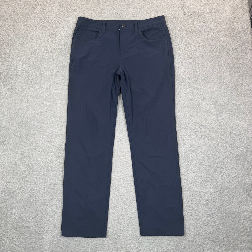 G/FORE Mens Navy Blue Golf Pants Straight Leg 5-Pocket Performance Size 33/30